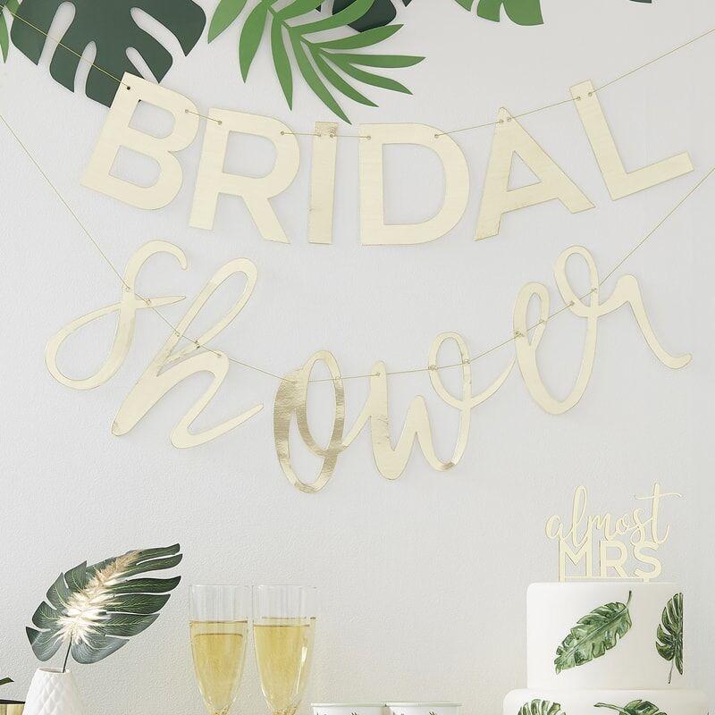 Girlande Bridal Shower in gold