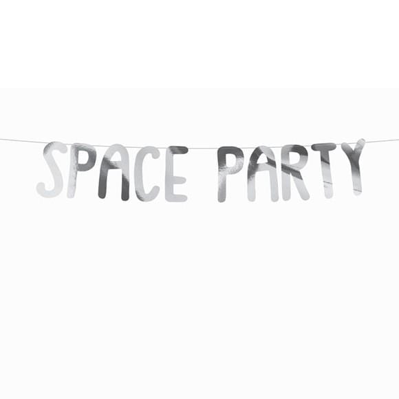 Girlande Space Party silber