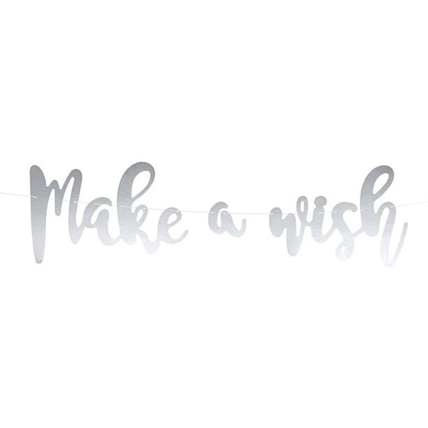 Girlande Make a wish silber