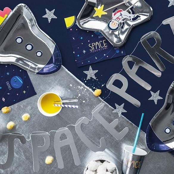 Girlande Space Party silber