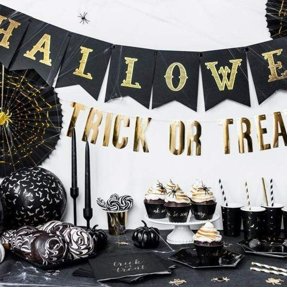 Girlande Halloween schwarz und gold