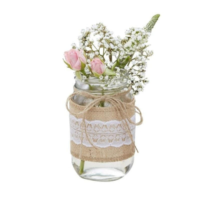 Glas Vase rustikal - Ja-Hochzeitsshop