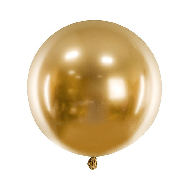 Glossy Ballon rund gold