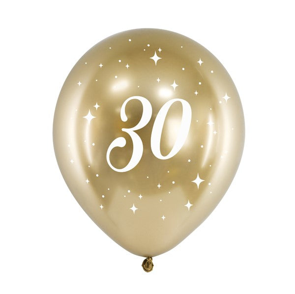 Glossy Luftballons 30. Geburtstag