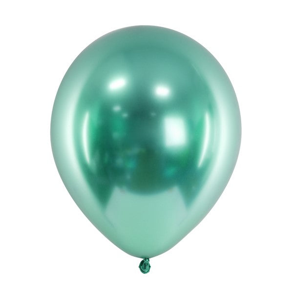Glossy Luftballons rund grün