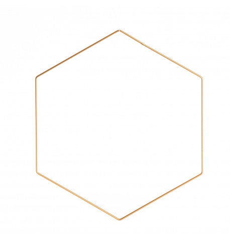 Hexagon Metall Aufhänger 1 Stück in gold