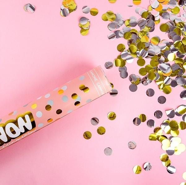 Konfetti Kanone gold und silber
