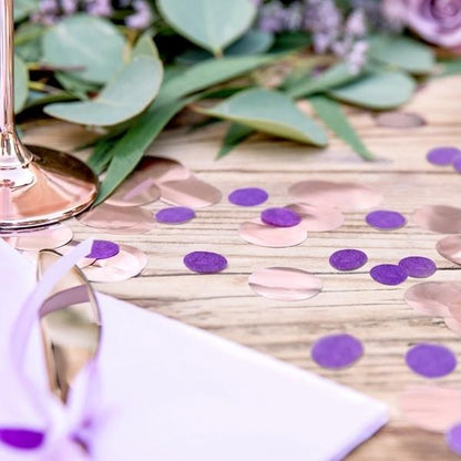 Tisch Seidenpapier Konfetti lila