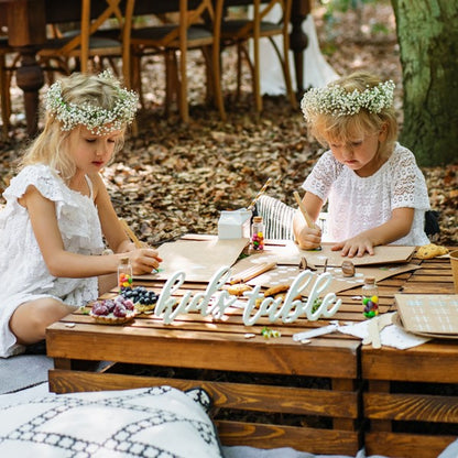 Holz Aufsteller kids table