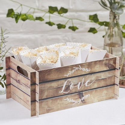 PopUp Kiste Holzdesign vom Ja-Hochzeitsshop
