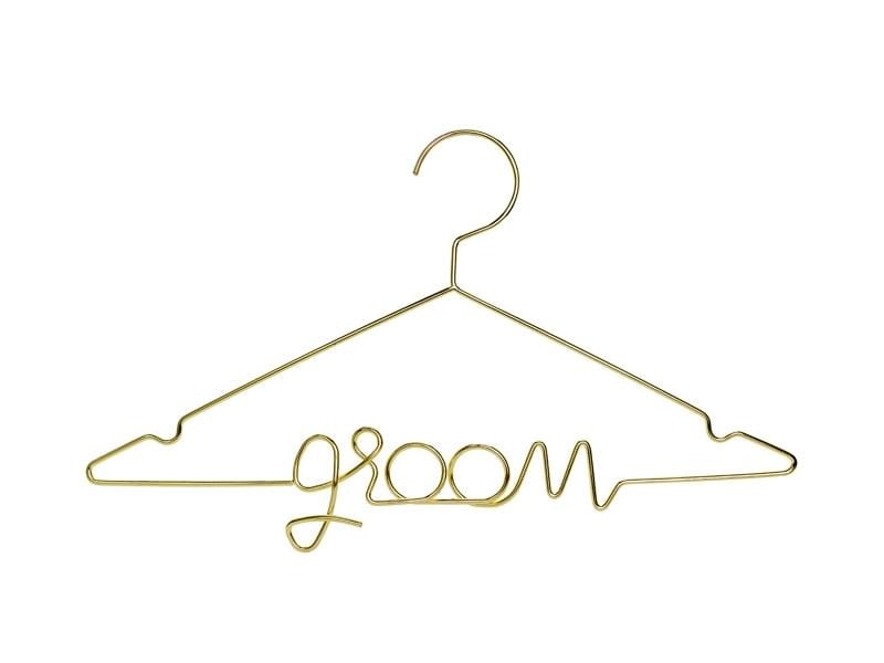 Kleiderbügel aus Metall gold Groom