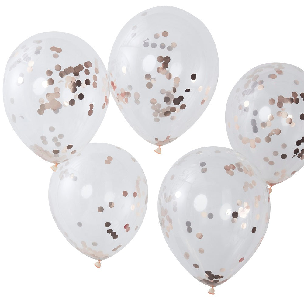 Deko-Set mit Luftballons zur Hochzeit, Just Married Weiß-Gold