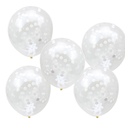 Konfetti Ballons 5 Stueck Latexballons