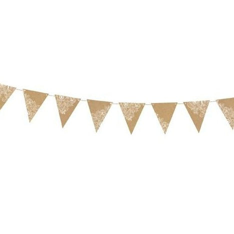 Girlande Kraftpapier mit Muster Vintage