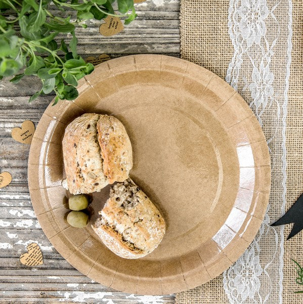 Teller aus Kraftpapier 18 cm