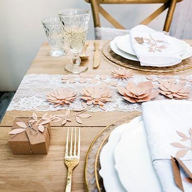 Tisch Dekoration DIY Set Seerose rosa