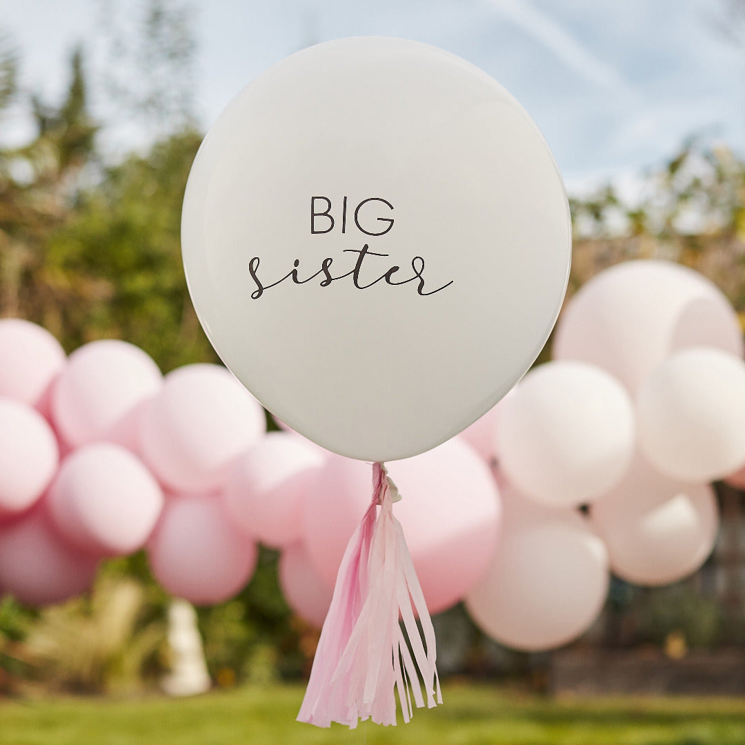 Latexballon big sister mit Tassel rosa