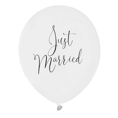 Latexballons Hochzeit mit Spruch Just Married