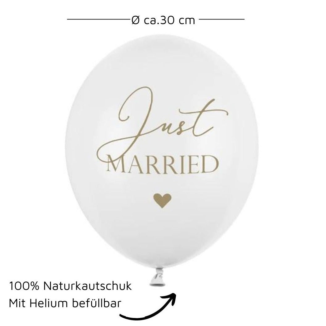 Luftballons Just Married