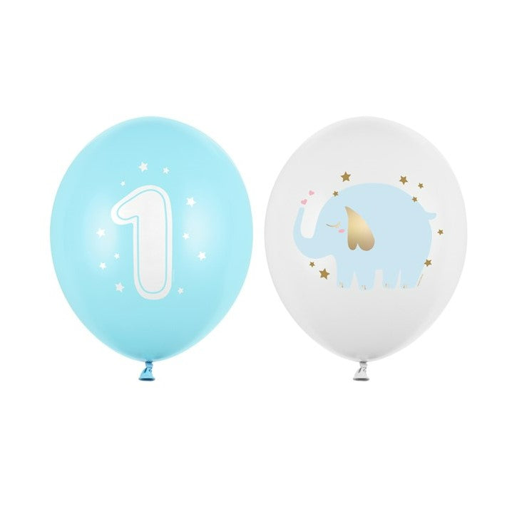 Luftballons erster Geburtstag blau