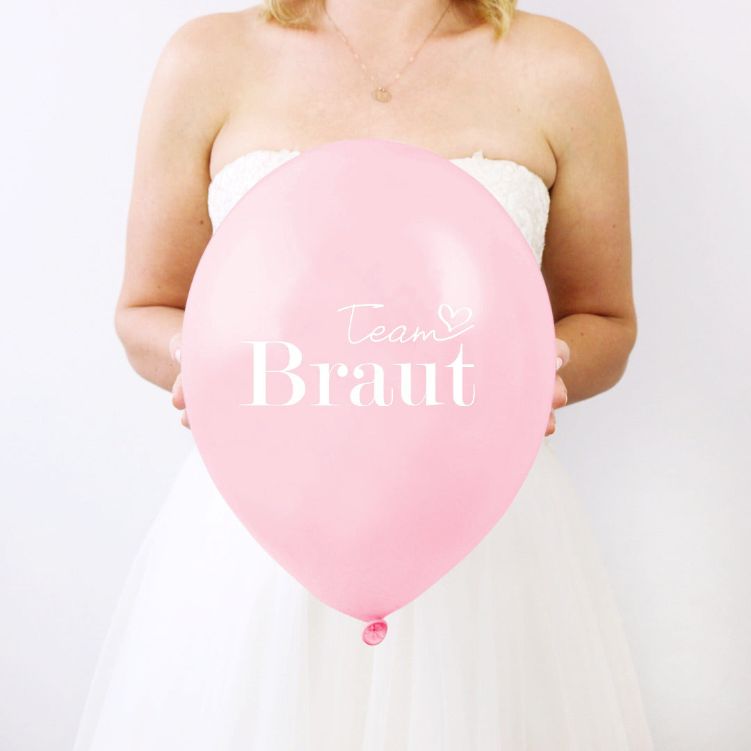 Latexballons Team Braut in rosa