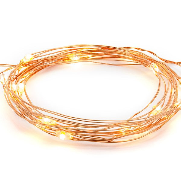 LED Lichterkette rosegold