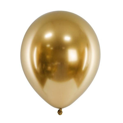 Glossy Luftballons rund gold