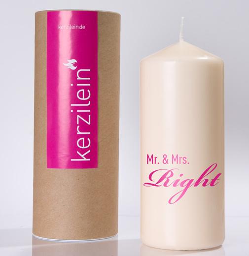 Kerze Mr und Mrs Right