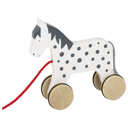 personalisiertes nachzieh tier aus holz pferd blanco