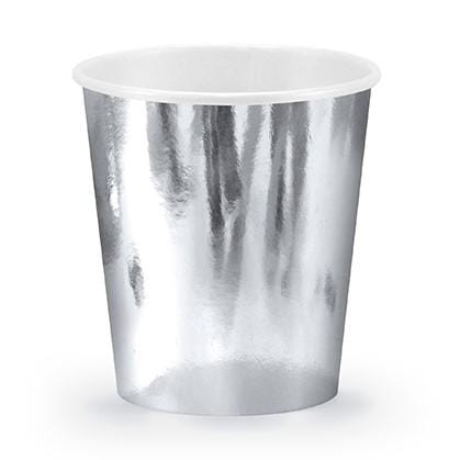 Pappbecher metallic silber