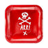 Pappteller rot mit Piraten Motiv