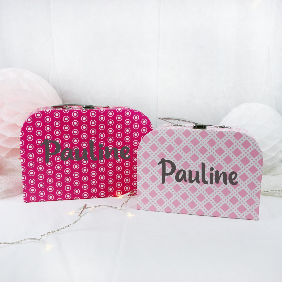 koffer set pink mit namen personalisiert