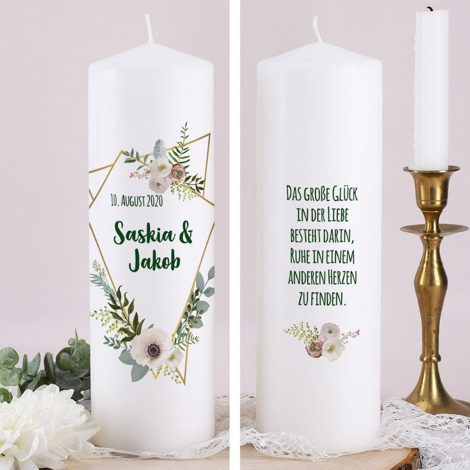 Schöne Hochzeitskerze für Deine Feier vom
