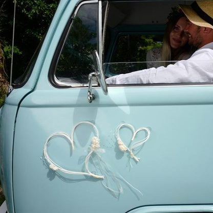 Autodeko Rattanherzen Set creme für Deine Feier – Ja-Hochzeitsshop