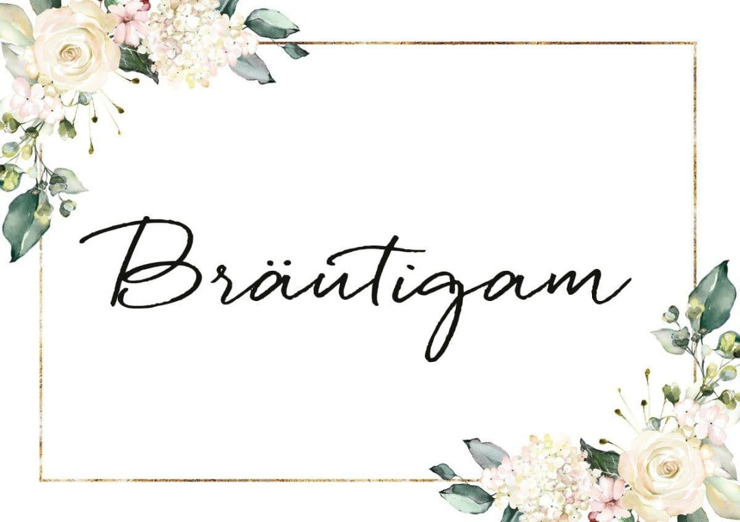 Schild Braeutigam Bluetenzauber Hochzeitsdeko