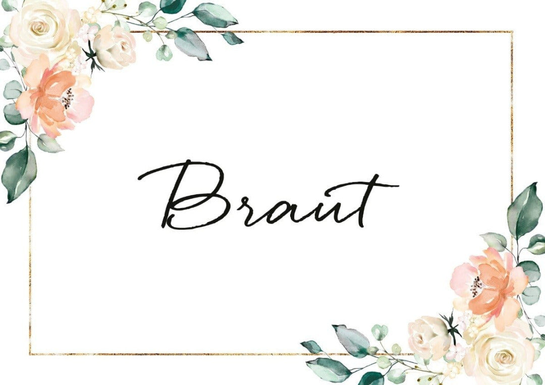 Schild Braut Blumen Hochzeitsdeko