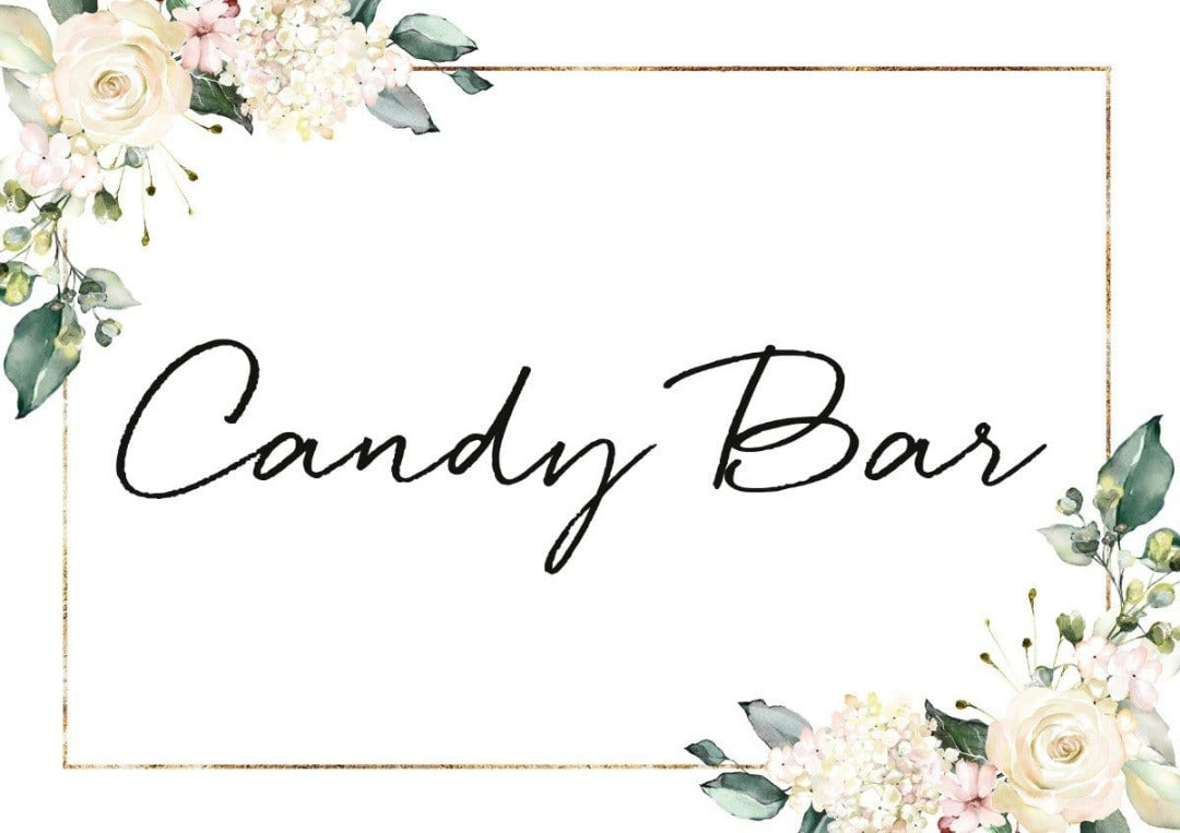 Schild Candy Bar Bluetenzauber Hochzeitsdeko