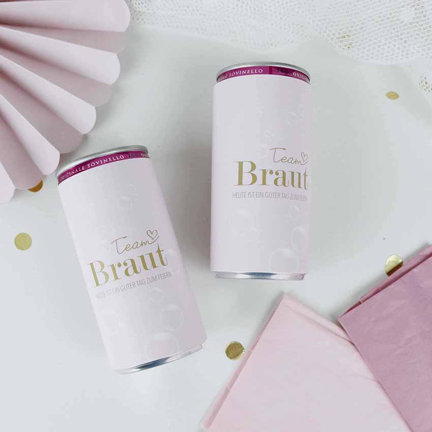 Sekt Banderole Team Braut