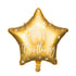 Folienballon Stern Happy Birthday in gold