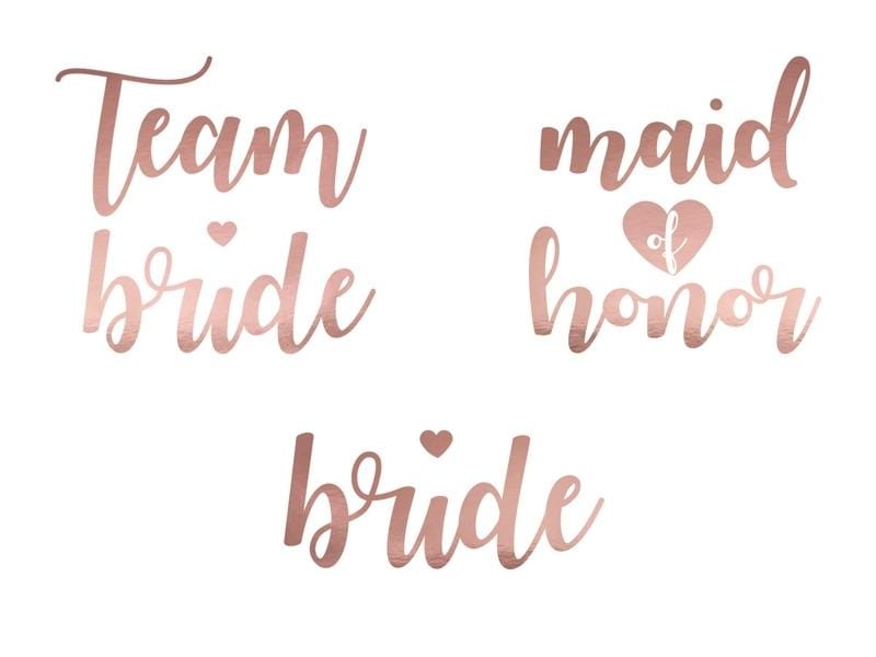 Tattoo Set Team Bride rosegold