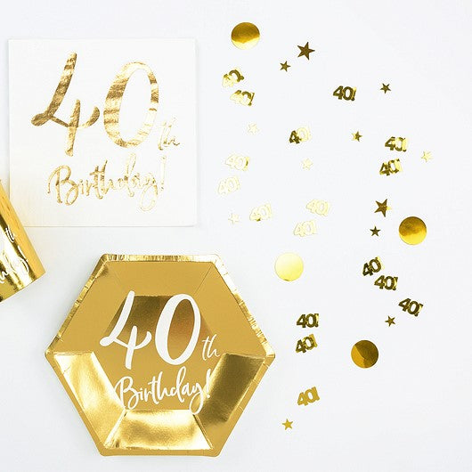 Tischkonfetti gold 40 Geburtstag