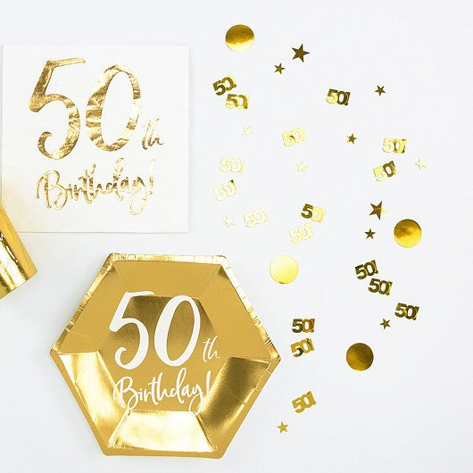 Tischkonfetti gold 50 Geburtstag