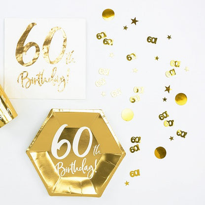 Tischkonfetti gold 60 Geburtstag