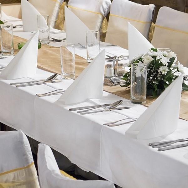 Tischdecke Hochzeit rechteckig weiß