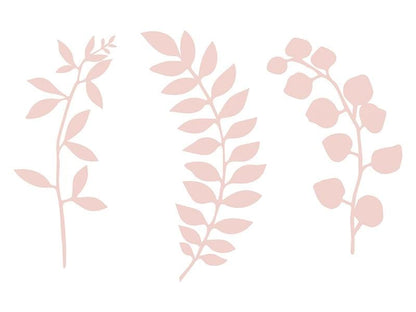 Tisch Dekoration Zweige mit Blättern rosa