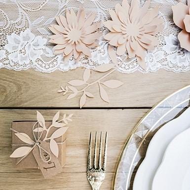 Tisch Dekoration DIY Set Seerose rosa