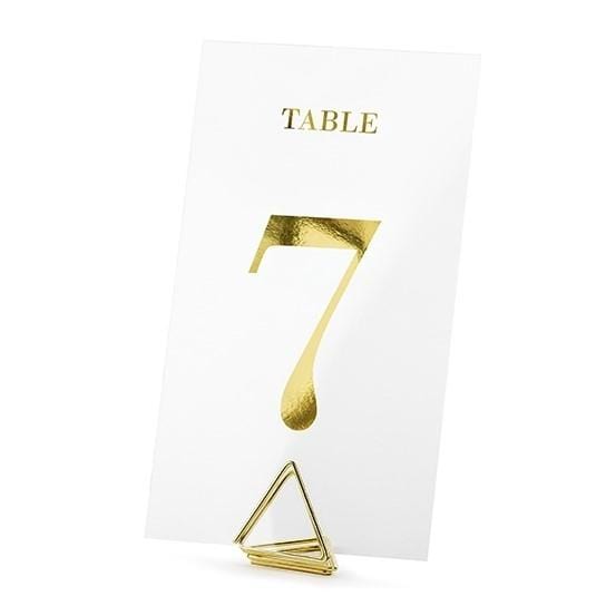 Kunststoff Tischnummern 1 bis 20 gold