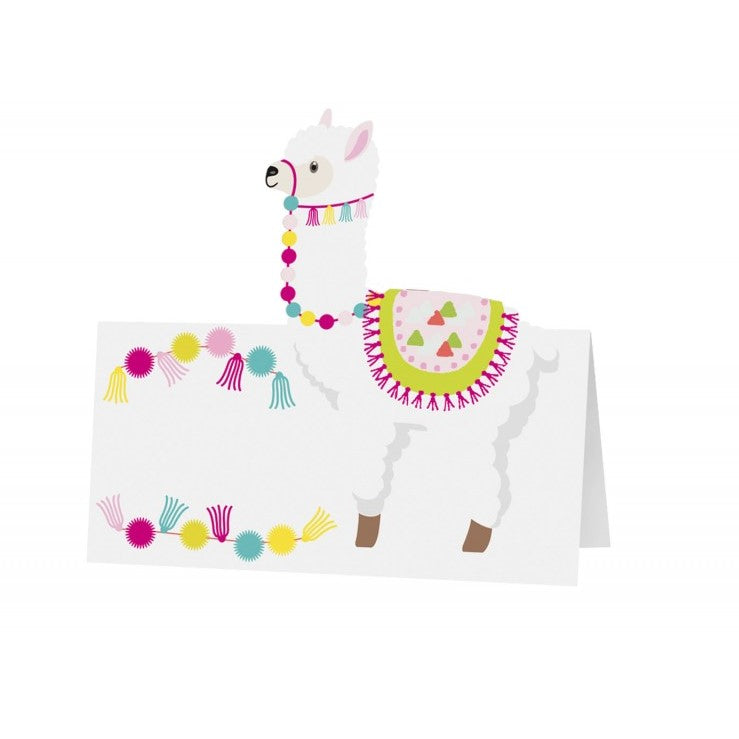 Tischkarten Lama Motiv 6 Stück