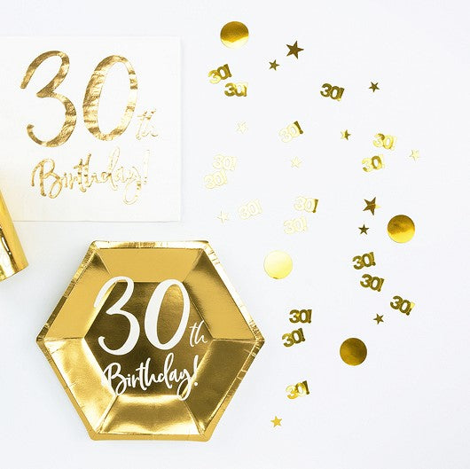 Tischkonfetti gold 30 Geburtstag