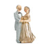 Tortenfigur Goldhochzeit Brautpaar mit Sektglas